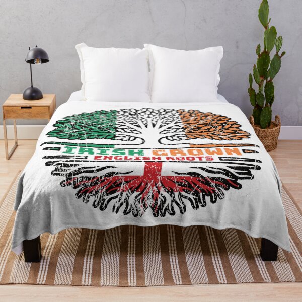 Item preview, England English Irish Ireland Tree Roots Flag designed and sold by FlagX.