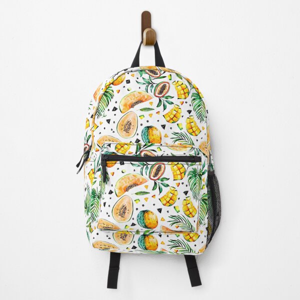 Item preview, Fresh mango and papyas on tropic background designed and sold by fuzzyfox.
