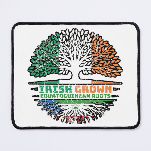 Item preview, Equatorial Guinea Equatoguinean Irish Ireland Tree Roots Flag designed and sold by FlagX.