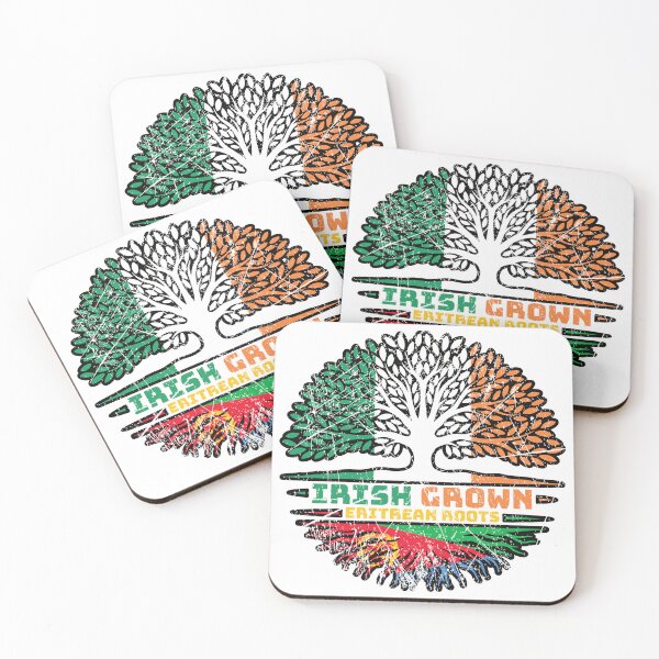 Item preview, Eritrea Eritrean Irish Ireland Tree Roots Flag designed and sold by FlagX.