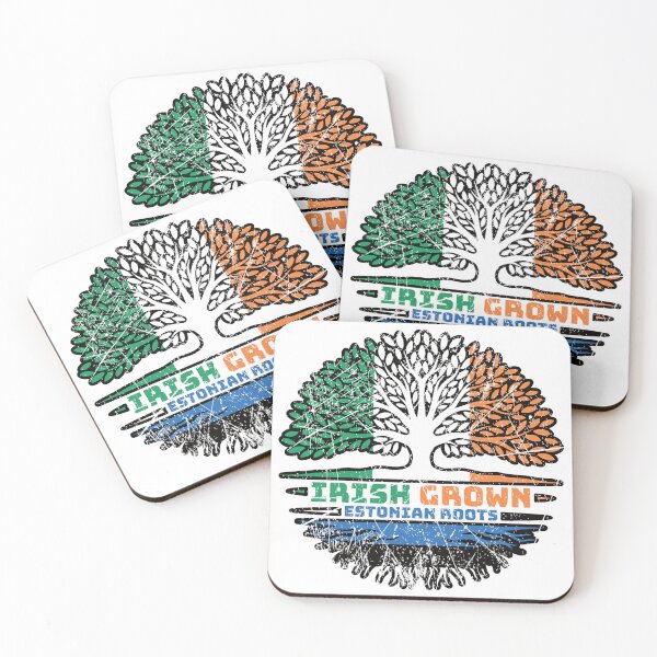 Item preview, Estonia Estonian Irish Ireland Tree Roots Flag designed and sold by FlagX.