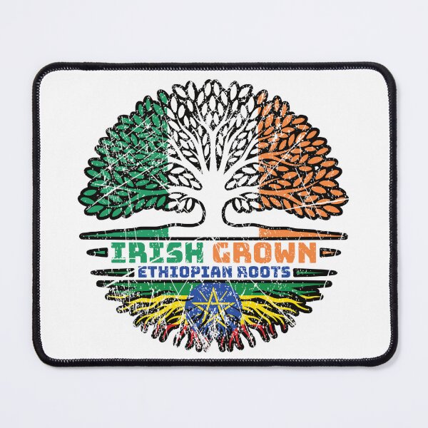 Item preview, Ethiopia Ethiopian Irish Ireland Tree Roots Flag designed and sold by FlagX.