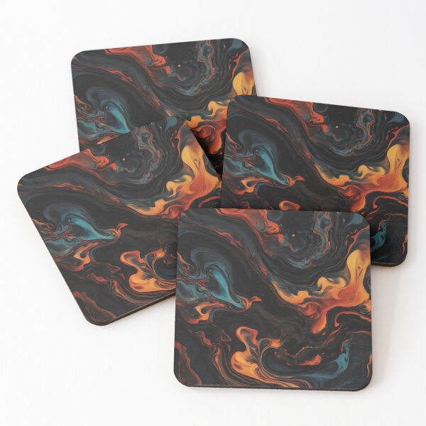 Item preview, Crimson Abyss Fluid Abstract Art designed and sold by SeamPix.
