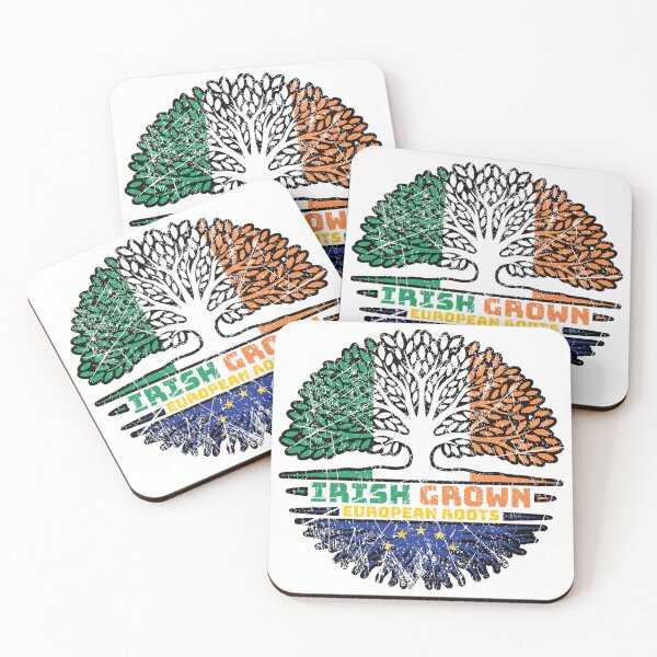 Item preview, European Union EU Europe Irish Ireland Tree Roots Flag designed and sold by FlagX.