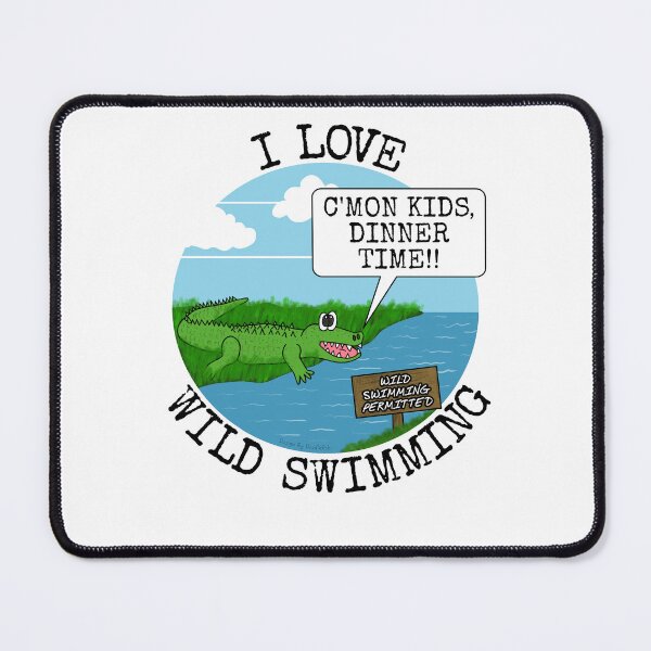Item preview, I Love Wild Swimming, Crocodile Swimmer Funny designed and sold by doodlerob.