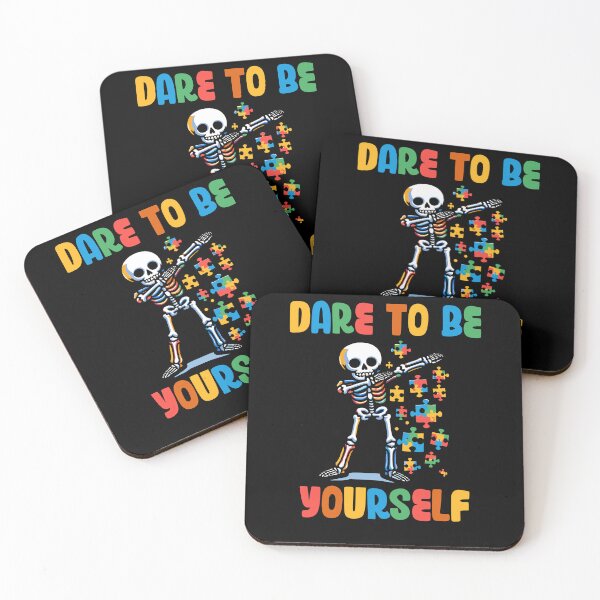 Item preview, Autism Awareness Skeleton Dabbing Dare To Be Yourself designed and sold by Dressed For  Duty.