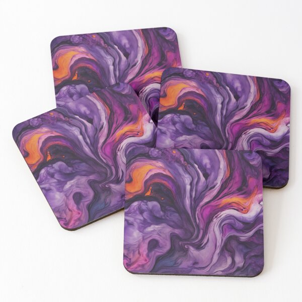 Item preview, Amethyst Inferno Fluid Abstract Art designed and sold by SeamPix.