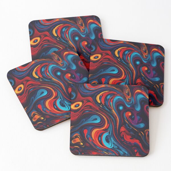 Item preview, Crimson Nebula Fluid Abstract Art designed and sold by SeamPix.