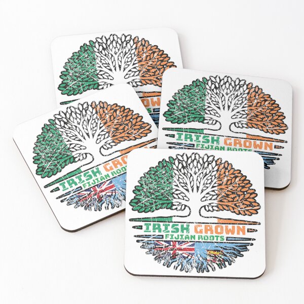 Item preview, Fiji Fijian Irish Ireland Tree Roots Flag designed and sold by FlagX.