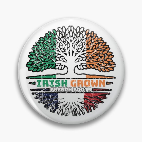 Item preview, France French Irish Ireland Tree Roots Flag designed and sold by FlagX.