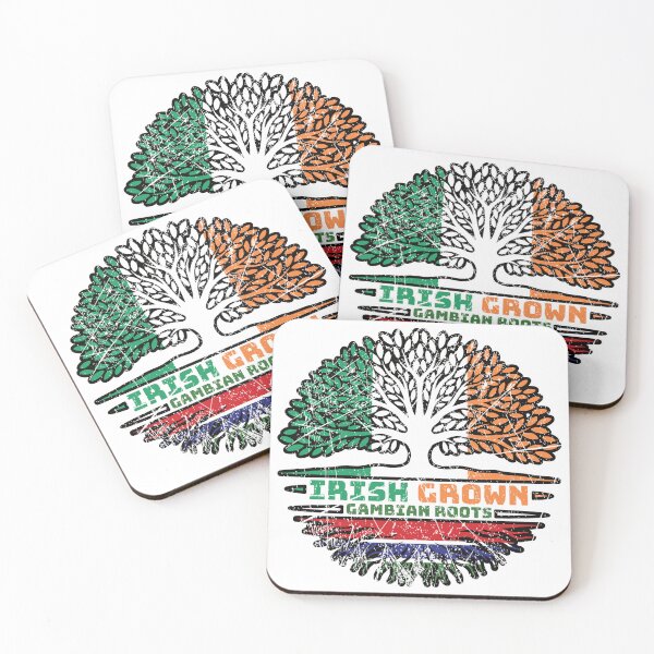 Item preview, Gambia Gambian Irish Ireland Tree Roots Flag designed and sold by FlagX.
