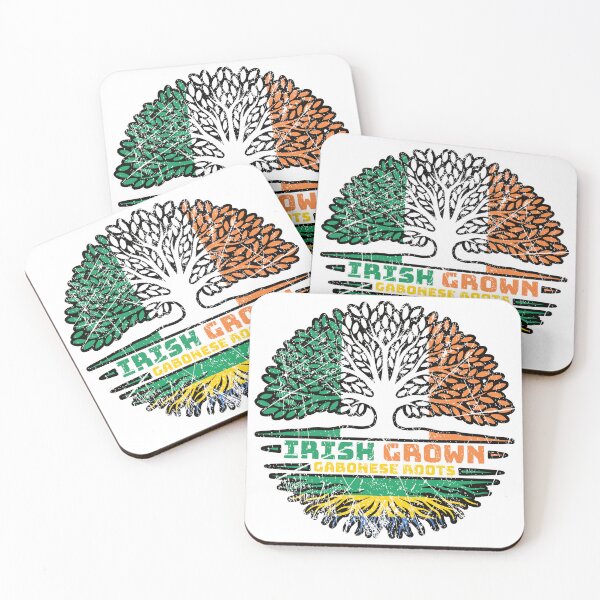 Item preview, Gabon Gabonese Irish Ireland Tree Roots Flag designed and sold by FlagX.
