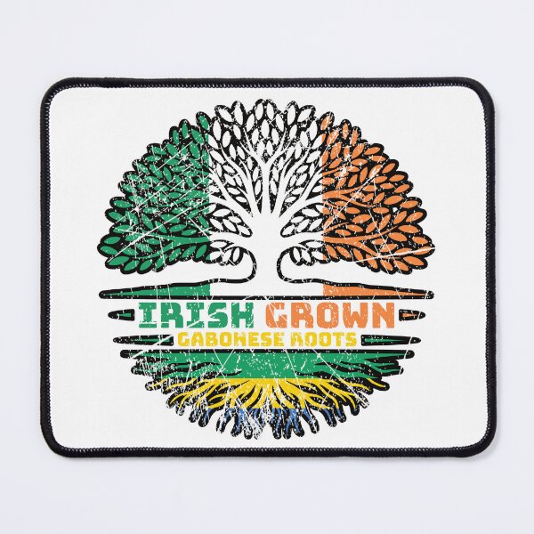 Item preview, Gabon Gabonese Irish Ireland Tree Roots Flag designed and sold by FlagX.