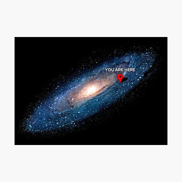 You are here - Galaxy Map Photographic Print