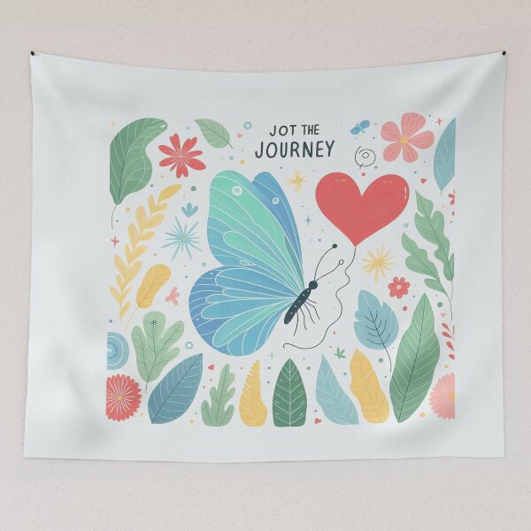 Item preview, Blue Butterfly finding a red Heart Jot The Journey designed and sold by Nanthanon.