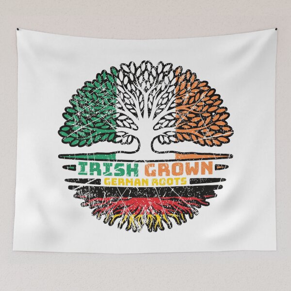 Item preview, German Germany Irish Ireland Tree Roots Flag designed and sold by FlagX.