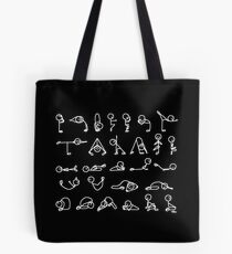 Hot Yoga : 26 plus 2 {White Figures} Tote Bag