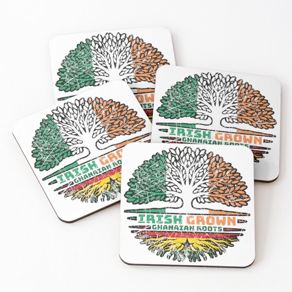 Item preview, Ghana Ghanaian Irish Ireland Tree Roots Flag designed and sold by FlagX.