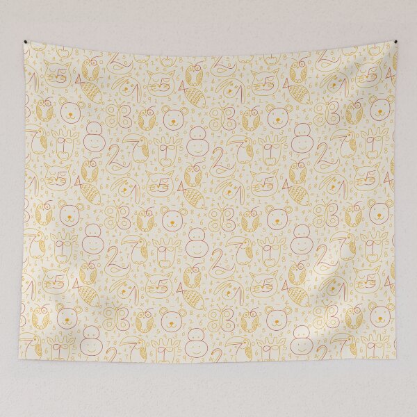 Item preview, Number Zoo in light orange designed and sold by TessaPeartree.