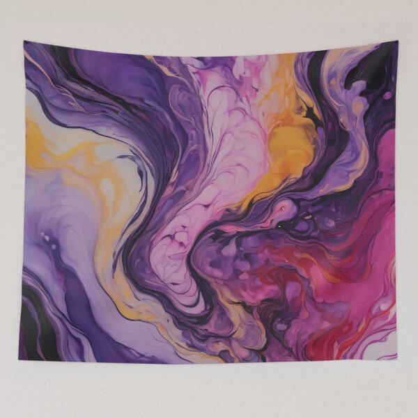 Item preview, Amethyst Nebula Fluid Abstract Art designed and sold by SeamPix.