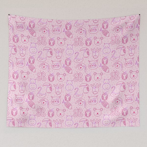 Item preview, Number Zoo in light pink designed and sold by TessaPeartree.