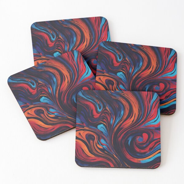Item preview, Crimson Currents Fluid Abstract Art designed and sold by SeamPix.