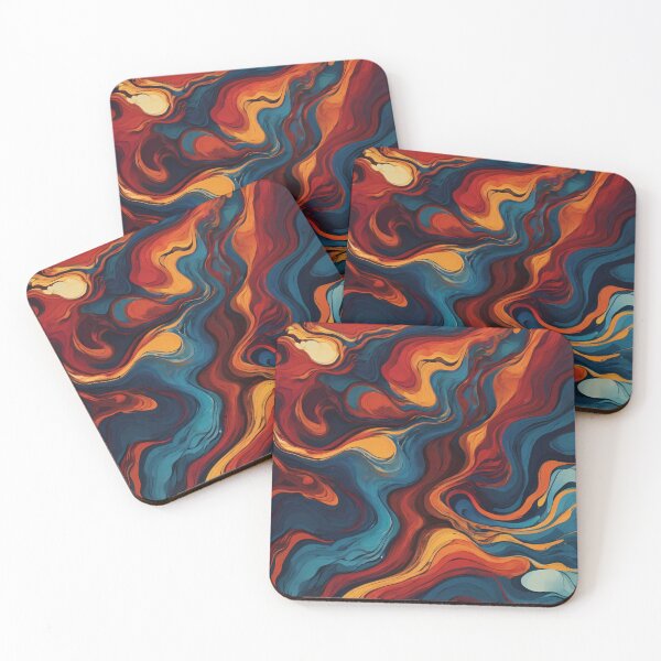 Item preview, Crimson Inferno Fluid Abstract Art designed and sold by SeamPix.