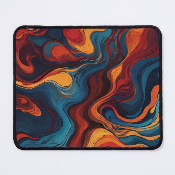 Item preview, Crimson Inferno Fluid Abstract Art designed and sold by SeamPix.