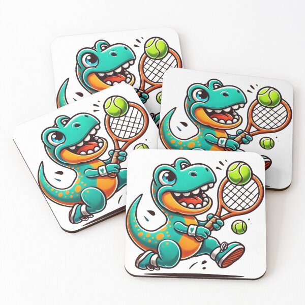 Item preview, Pixar Style Tyrannosaurus Rex playing tennis designed and sold by Miguel Araujo.