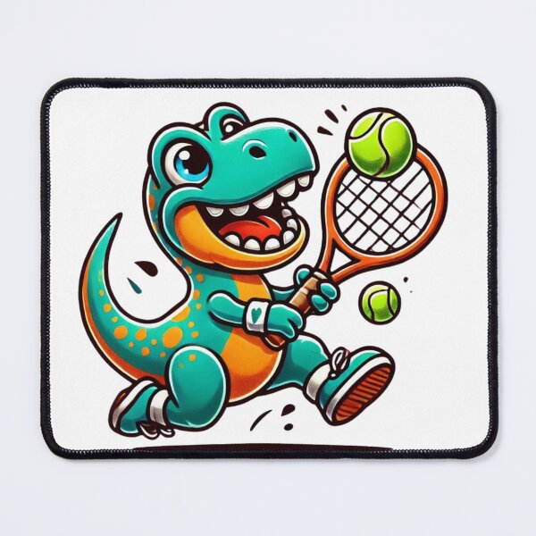 Item preview, Pixar Style Tyrannosaurus Rex playing tennis designed and sold by Miguel Araujo.