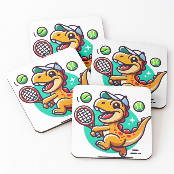 Item preview, Pixar Style Tyrannosaurus Rex playing tennis designed and sold by Miguel Araujo.
