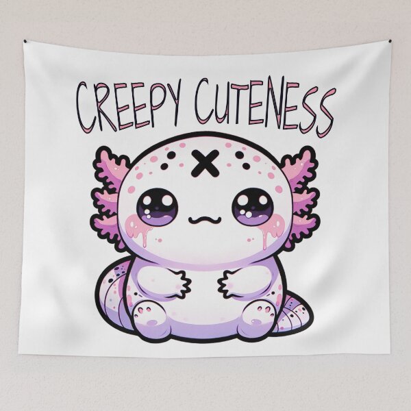 Item preview, Creepy Cute Weirdcore Pastel Goth Grunge Creepy Cuteness Axolotl designed and sold by dreamsagellc.