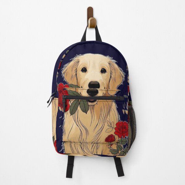 Item preview, Golden Retriever Giving a Red Rose and Rose Tree designed and sold by Nanthanon.