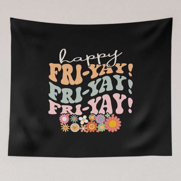 Item preview, Happy Fri-Yay Friday Lovers Fun Teacher Retro Groovy designed and sold by Dressed For  Duty.