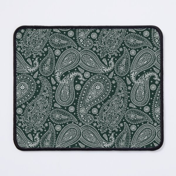 Item preview, Dark Green and White Intricate Paisley Pattern designed and sold by paldronma.