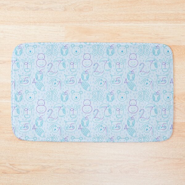 Item preview, Number Zoo in light blue designed and sold by TessaPeartree.