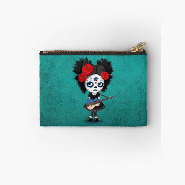 Item preview, Sugar Skull Girl Playing Estonian Flag Guitar designed and sold by JeffBartels.