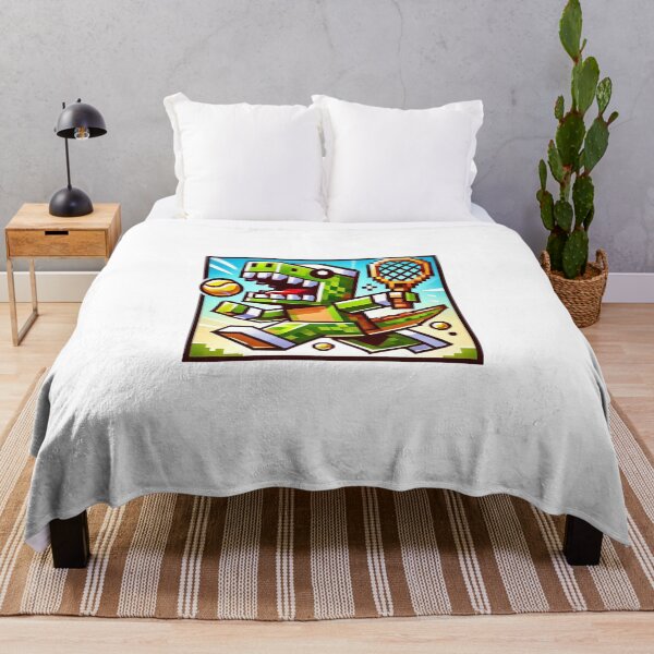 Item preview, Minecraft Style Tyrannosaurus Rex playing tennis designed and sold by Miguel Araujo.