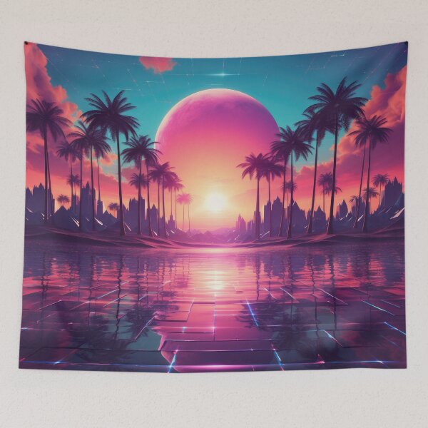 Item preview, Synthwave dreamscape - 80s vaporwave aesthetic designed and sold by AeonAcademy.