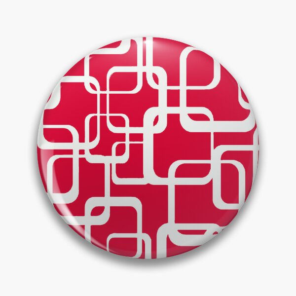 Item preview, Retro MCM Square Motif Vintage Pattern 6 Red designed and sold by taiche.