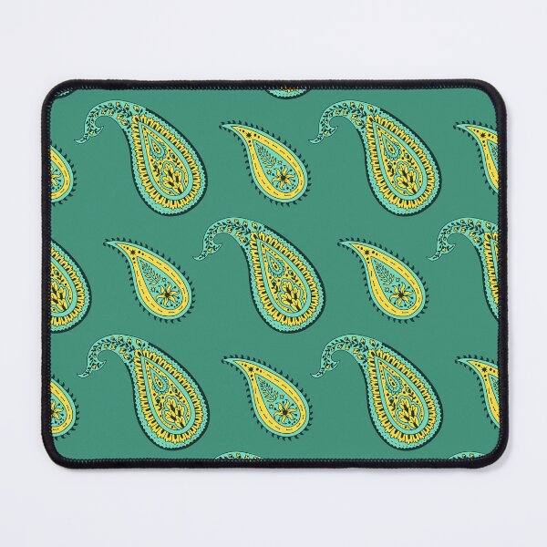 Item preview, Yellow and Teal Bohemian Paisley Pattern designed and sold by paldronma.