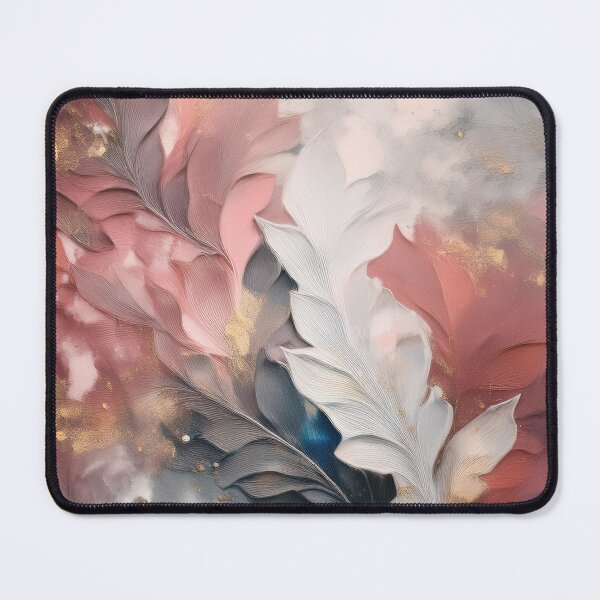 Item preview, Rustic Vintage floral leaves in neutral colours, abstract, dusty pink, gray and white designed and sold by navitalidesign.
