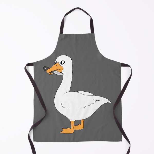 Item preview, White Goose with a knife designed and sold by Pint-SizeDesign.