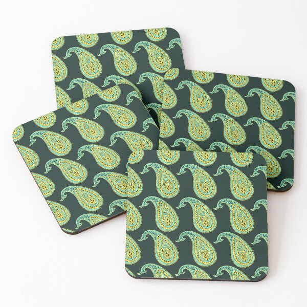 Item preview, Dark Green and Teal Boho Paisley Pattern designed and sold by paldronma.