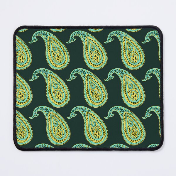 Item preview, Dark Green and Teal Boho Paisley Pattern designed and sold by paldronma.