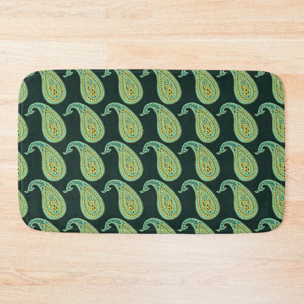 Item preview, Dark Green and Teal Boho Paisley Pattern designed and sold by paldronma.