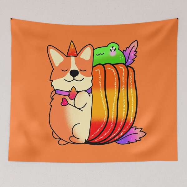 Item preview, Corgi and frog coolest pumpkin in the patch halloween designed and sold by Quacktails.