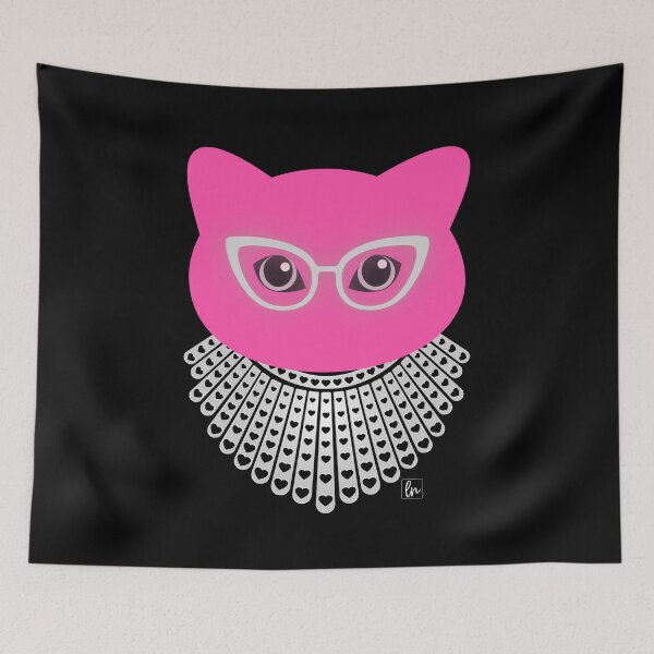 Item preview, Dissent Cat (Dark Background) designed and sold by LyndaNoel Design.