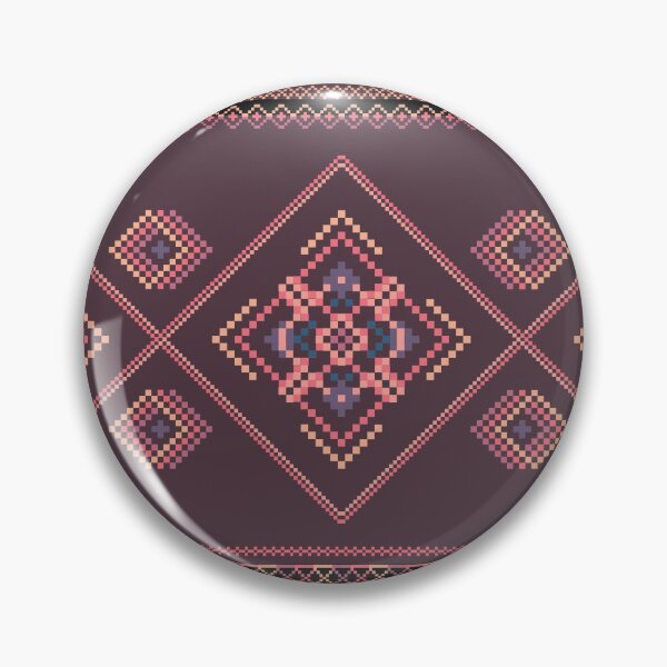 Item preview, geometric pixel fabric pattern designed and sold by Alynek-Design.