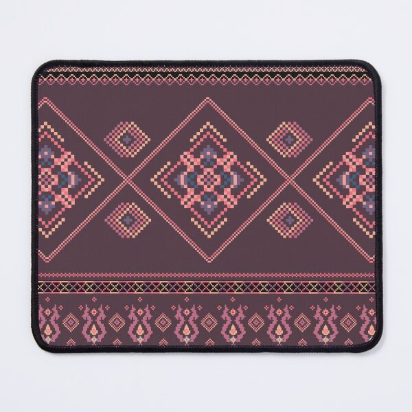 Item preview, geometric pixel fabric pattern designed and sold by Alynek-Design.